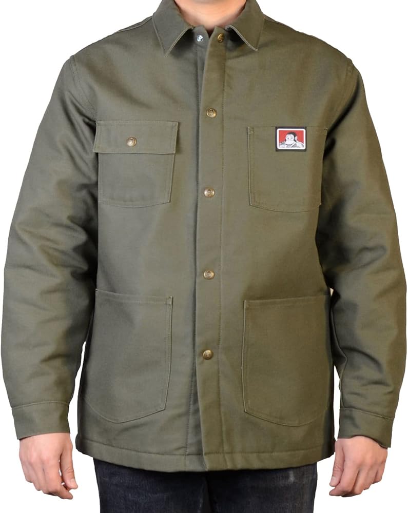 BEN DAVIS Original Jacket, Snap Front 397 Olive, Small