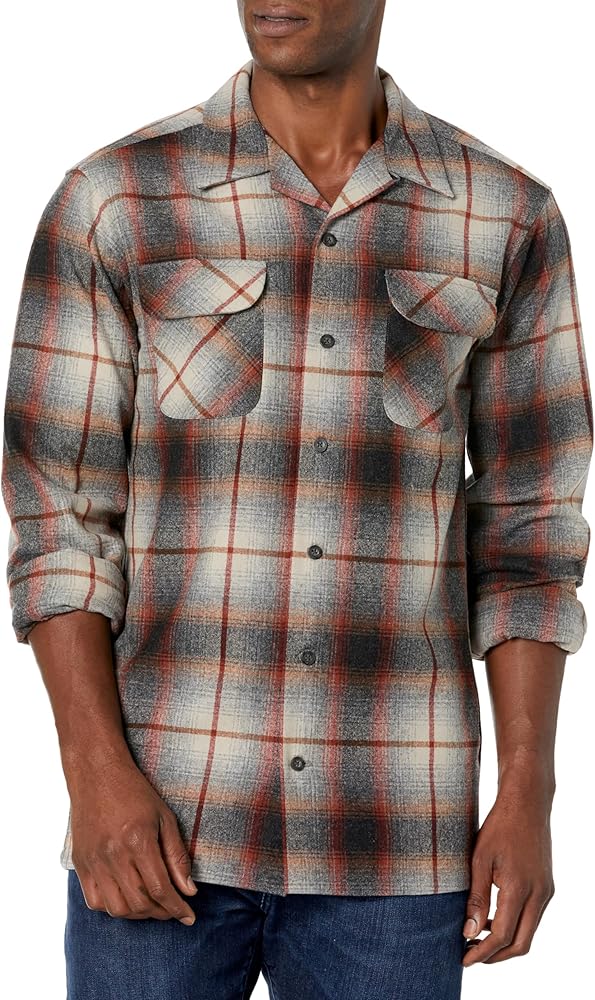 Pendleton Men's Long Sleeve Tall Fit Wool Board Shirt