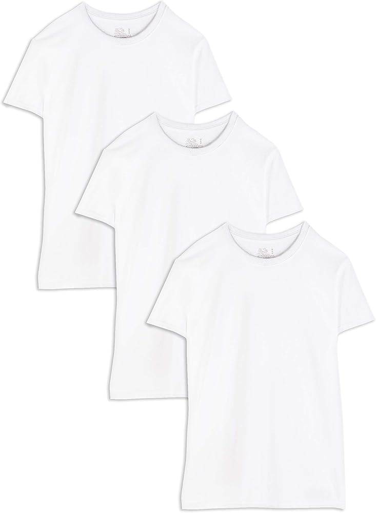 Fruit Of The Loom Men's Tall Tag-Free Undershirts, Big Man-Crew-3 Pack, XX-Large