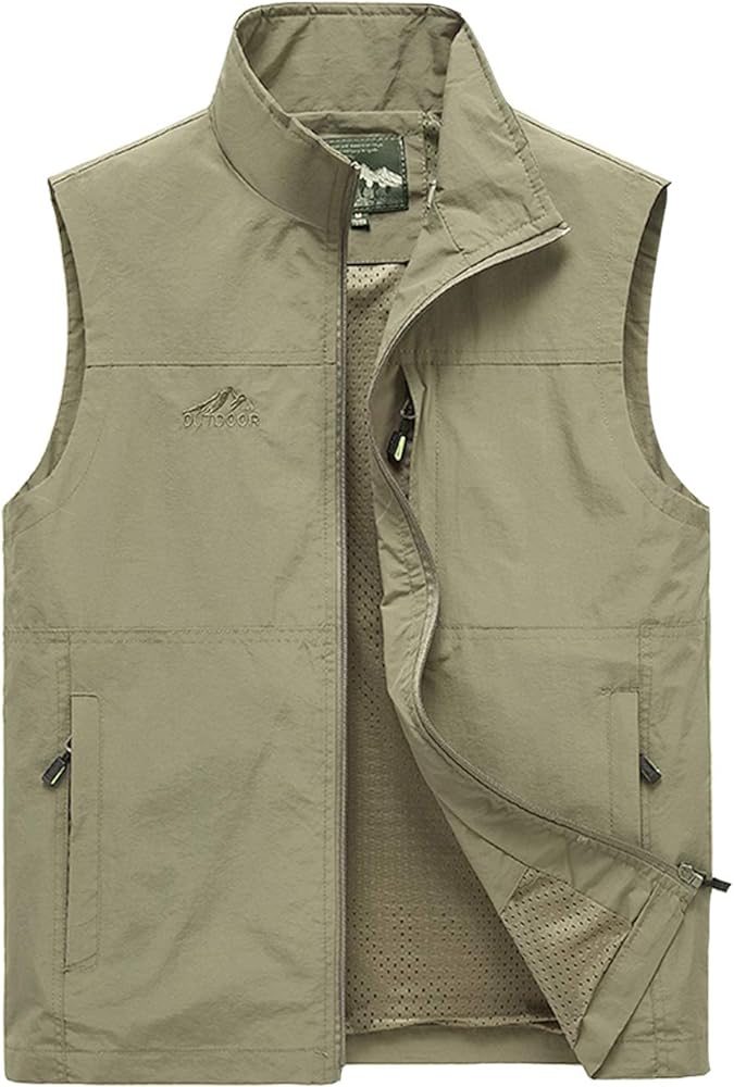 Hixiaohe Men's Causal Lightweight Outdoor Vest Fishing Travel Photo Safari Vest