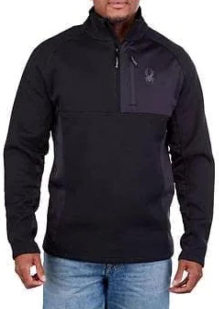 Spyder Men's Gait Half zip jacket, Black, Large