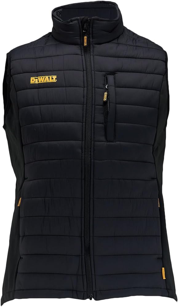 DEWALT Men's Hybrid, Polyester with Stretch, Insulated, Regular Fit Work Vest