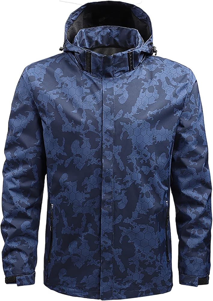 Mens Versatile Tactical Jacket, Waterproof Versatile Jacket, Military Jackets with Pockets Rain Jacket Track Jackets