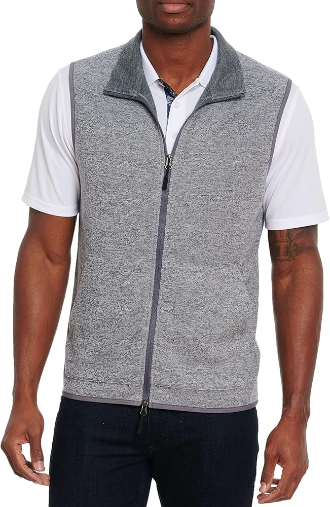 Robert Graham Klose Performance, Polyester Zip-up Vest for Men