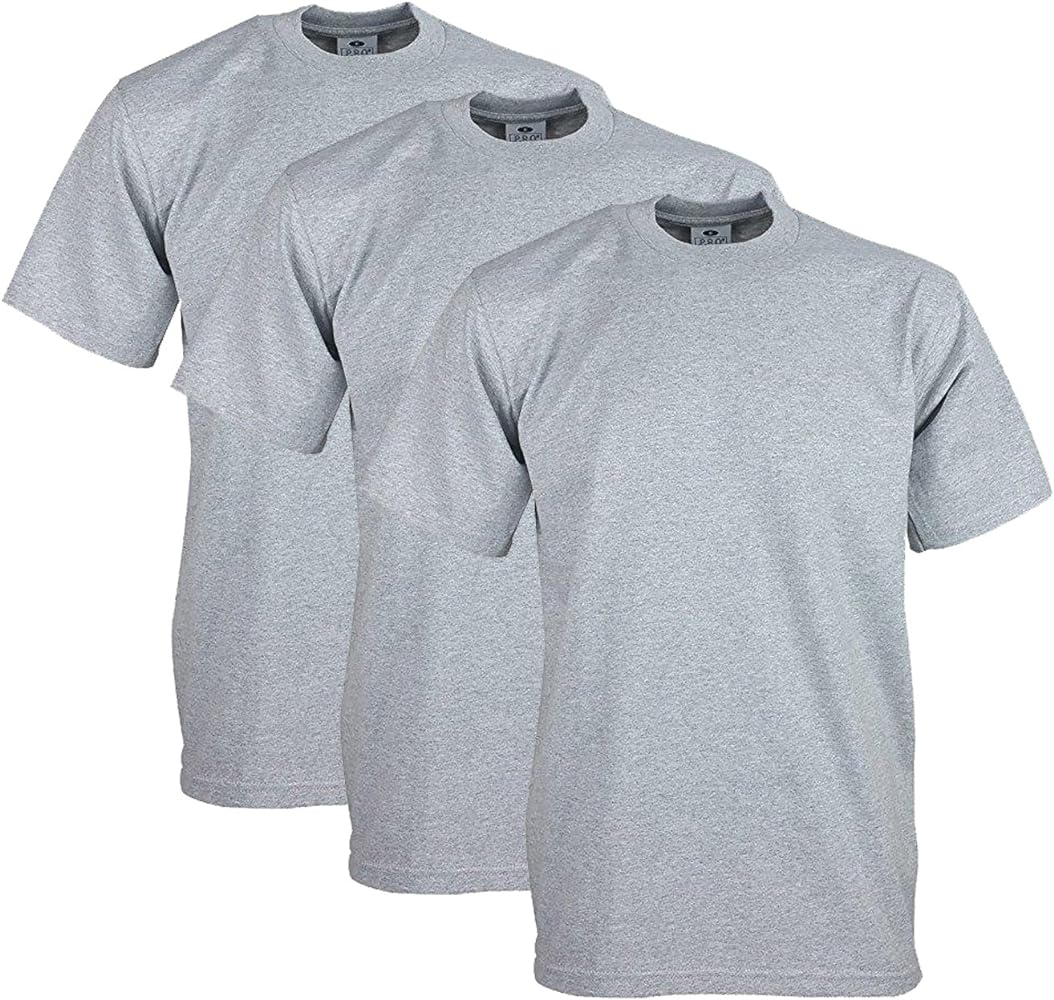 Pro Club Men's 3-Pack Heavyweight Cotton Short Sleeve Crew Neck T-Shirt