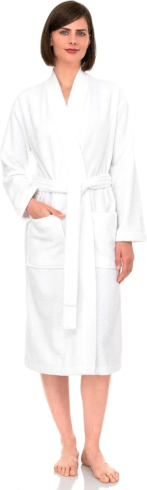 TowelSelections Womens Robe, Kimono Bathrobe for Women, 100% Cotton Knee Length Terry Cloth Robes for Women