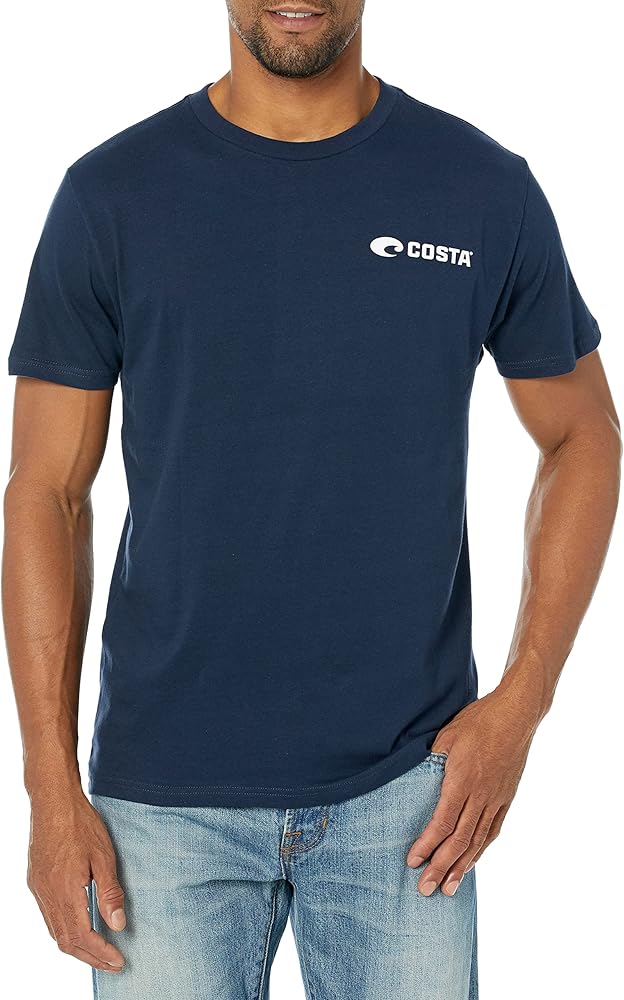 Costa Del Mar Unisex Adult Emblem Waves Bass Short Sleeve T-Shirt