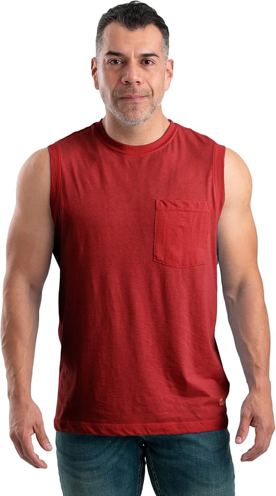 Berne Men's Lightweight Performance Sleeveless Pocket T-Shirt