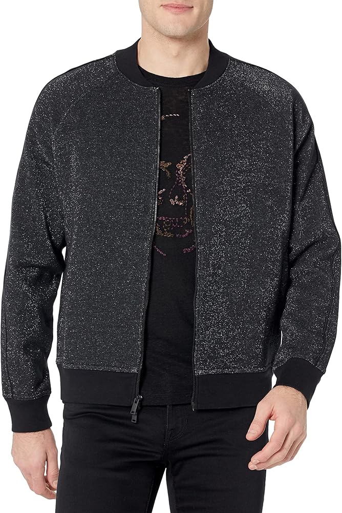 John Varvatos Men's Jude Lurex Bomber Jacket