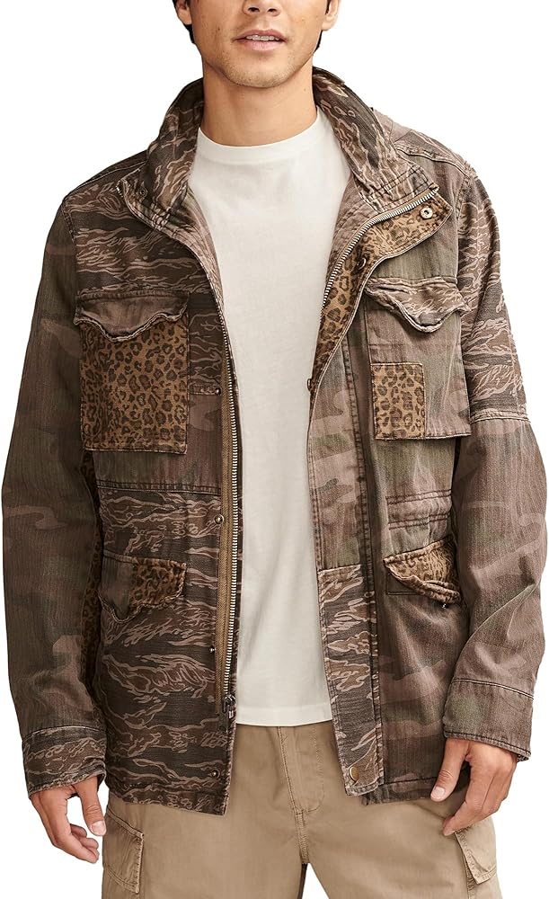 Lucky Brand Men's Patchwork Camo Field Jacket