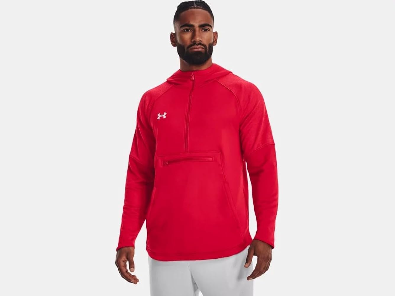 Under Armour Mens Qualifier Fleece Anorak Red Small