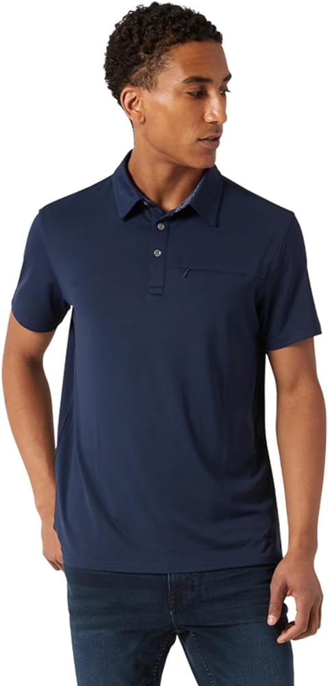 DKNY Mens Polo Shirts - Short Sleeve Quick Dri Fit Golf Polo Shirts for Mens | Performance Men's Polo Shirts with Pocket