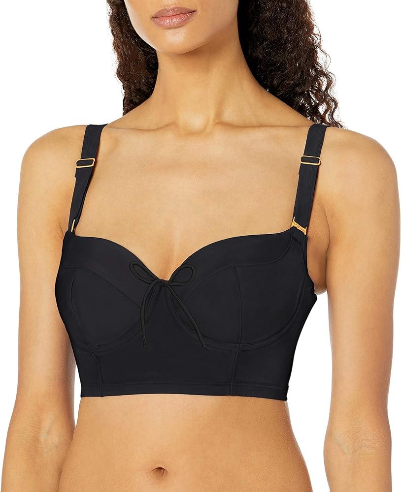 Smart & Sexy Women's Plus-Size Long Lined Underwire Bikini Top