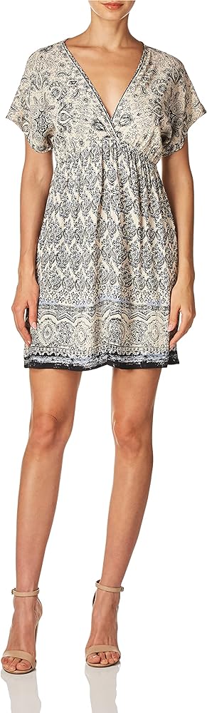 Angie Women's V-Neck Kimono Sleeve Dress