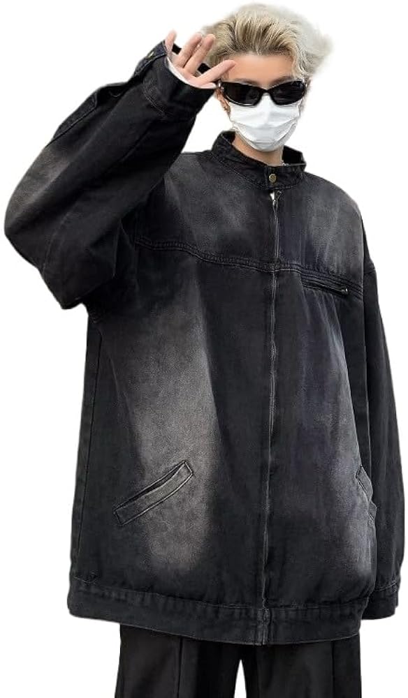 Men's Vintage Baggy Coat Y2K Altnertive Jacket Clothing Cyber Punk Loose Fit Streetwear Dark Academia Outerwear