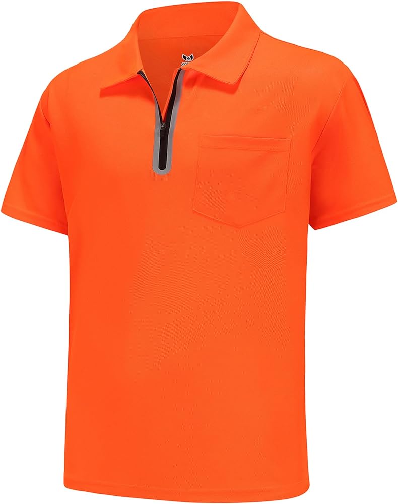 MOHEEN Men's Short Sleeve Polo Shirt Lightweight Moisture Wicking Performance Golf Shirts Solid Color