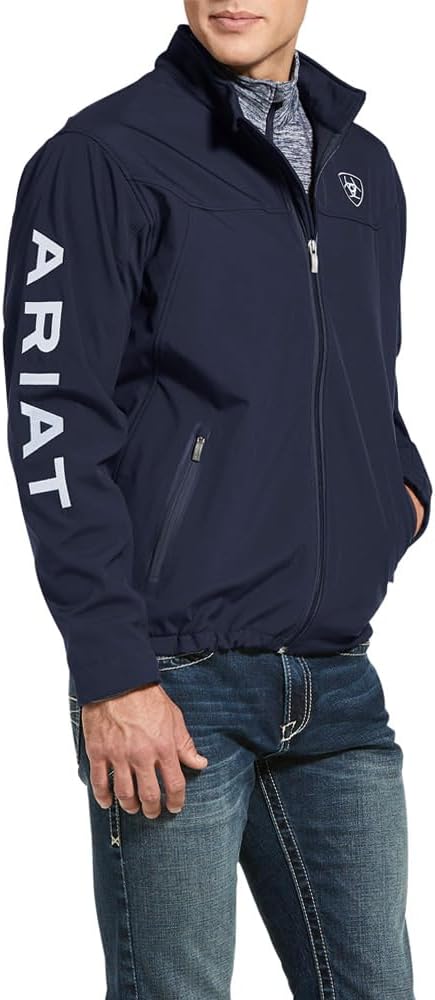 Ariat Mens New Team Softshell Full-Zip Jacket Athletic Outerwear Casual - Blue - Size M