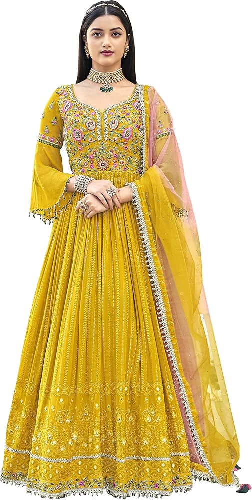 Eid festival ready to wear georgette embroidered indian salwar kameez with dupatta for women (2323)