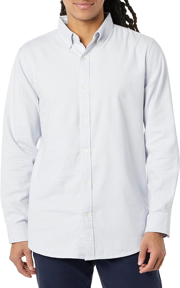 Amazon Essentials Men's Slim-Fit Long-Sleeve Stretch Oxford Shirt