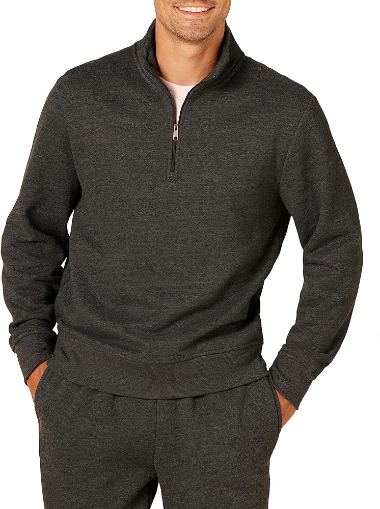 Amazon Essentials Men's Long-Sleeve Quarter-Zip Fleece Sweatshirt