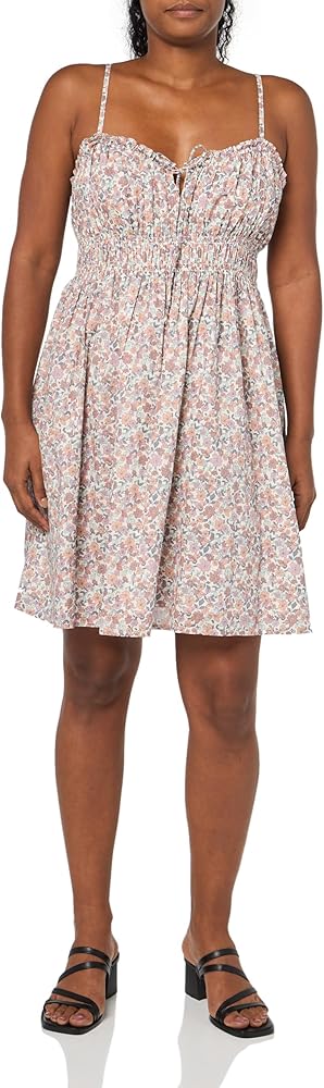 Lucky Brand Women's Printed Smocked Sweetheart Mini