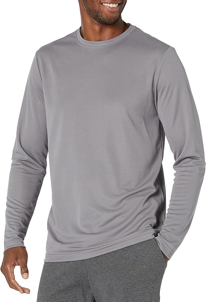 Amazon Essentials Men's Performance Tech Long-Sleeve T-Shirt