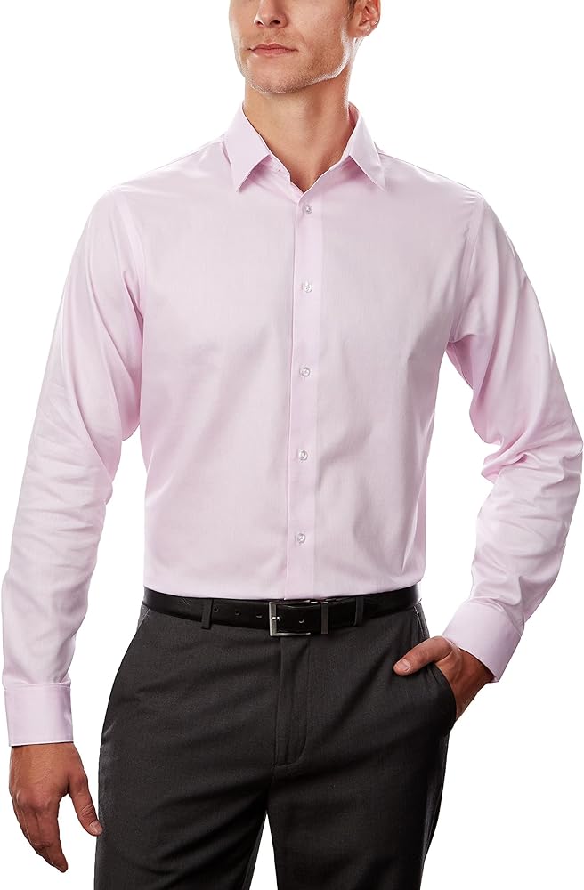 Calvin Klein Men's Dress Shirt Regular Fit Non Iron Stretch Solid