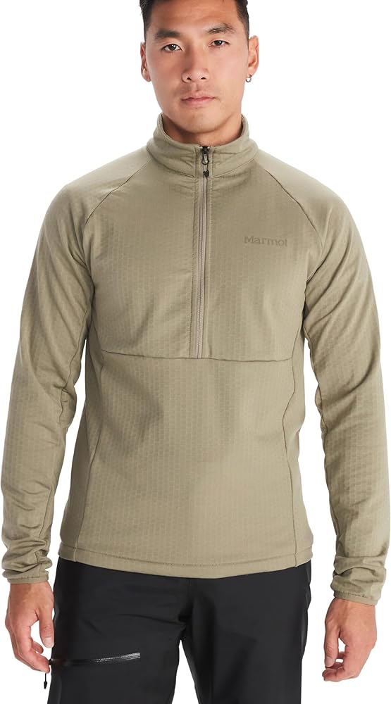 MARMOT Men's Leconte Fleece 1/2 Zip Pullover Jacket - Lightweight, Breathable, Technical Grid Fleeced Layer