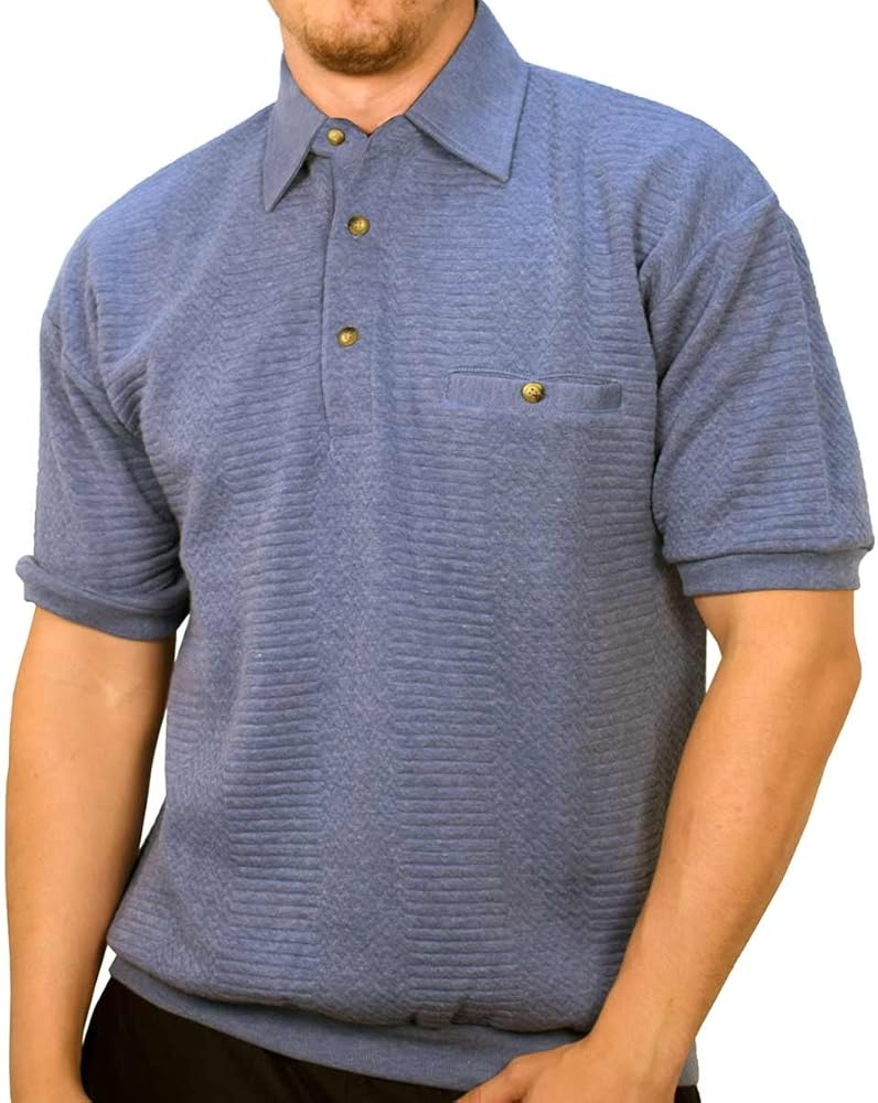 Classics by Palmland Solid French Terry Polo Shirt - 6090-780