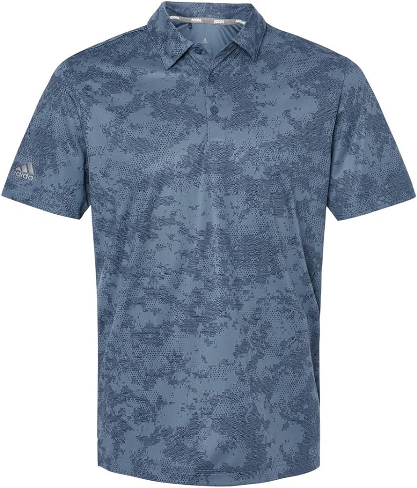 adidas Mens Camo Polo, XL, Tech Ink