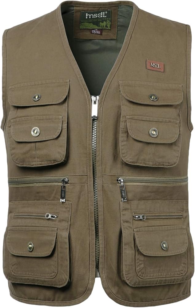 Men's Outdoor Vest Fishing Vest Work Utility Safari Travel Pockets Vest Photo Cargo Fly Summer Vest