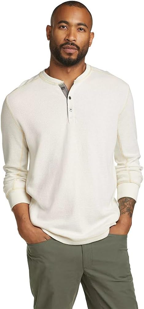 Eddie Bauer Men's Favorite Long-Sleeve Thermal Henley Shirt