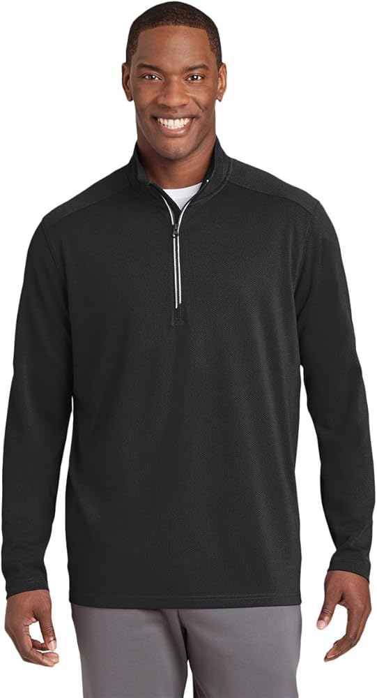 SPORT-TEK Sport-Wick Textured 1/4-Zip Pullover. ST860