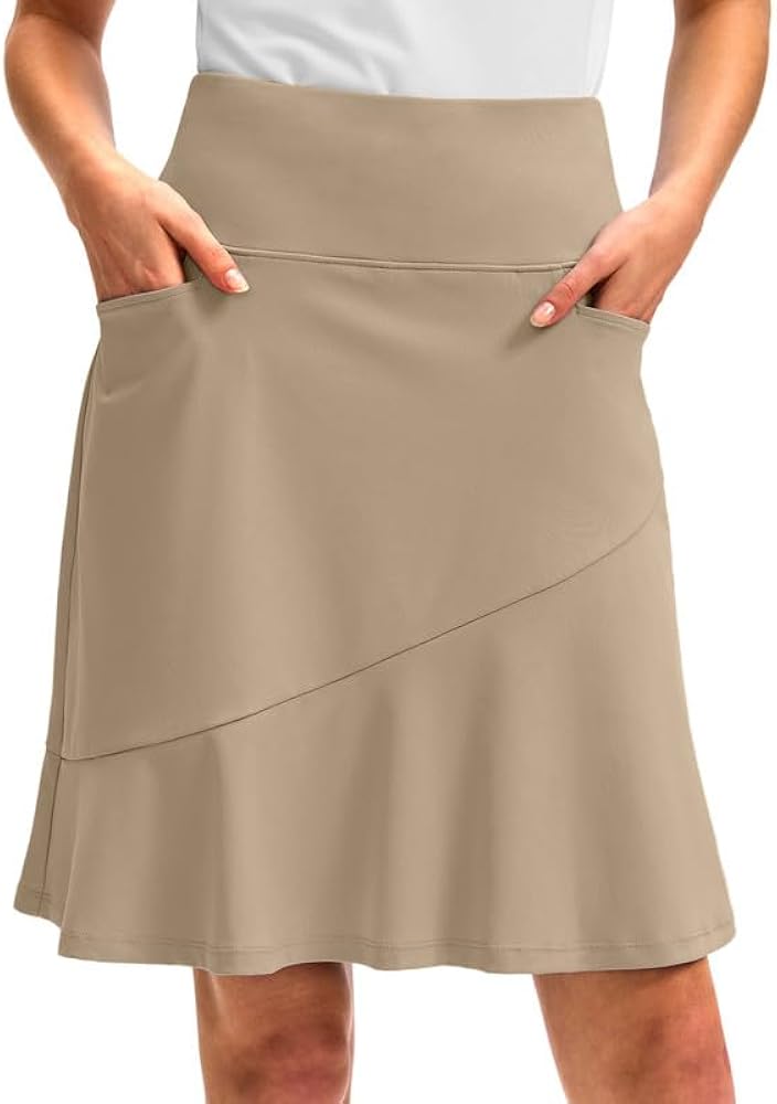 G Gradual Skorts Skirts for Women with 5 Pockets 20" Knee Length Golf Skirt Modest Long Tennis Athletic Skirts for Women