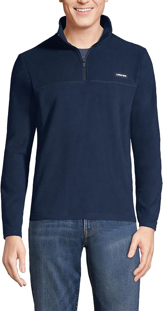 Lands' End Men's Fleece Quarter Zip Pullover Top