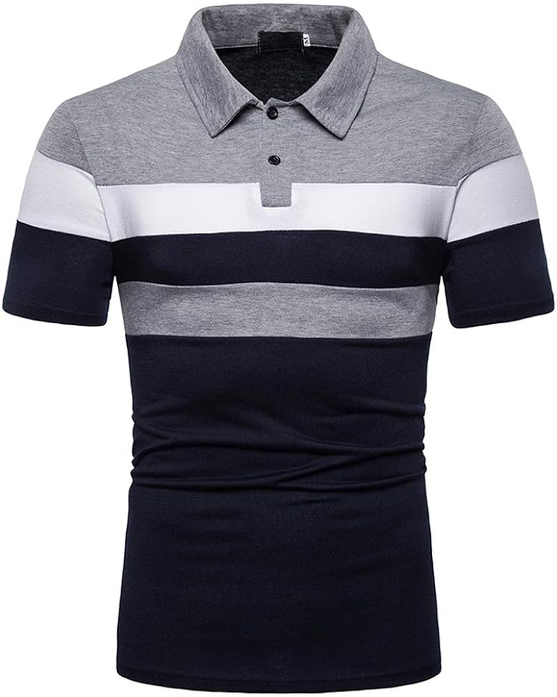 HHGKED Polo Shirts for Men Casual Short & Long Sleeve Golf Slim Fashion Shirts