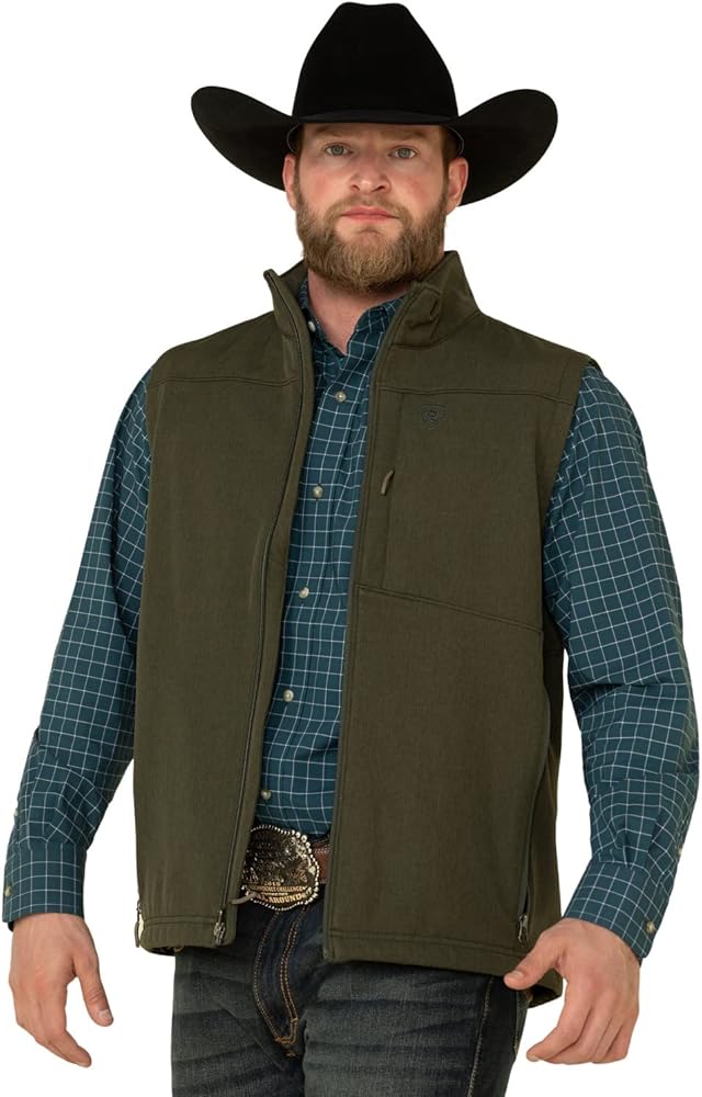 ARIAT Men's Green Vernon 2.0 Softshell Vest Green Small